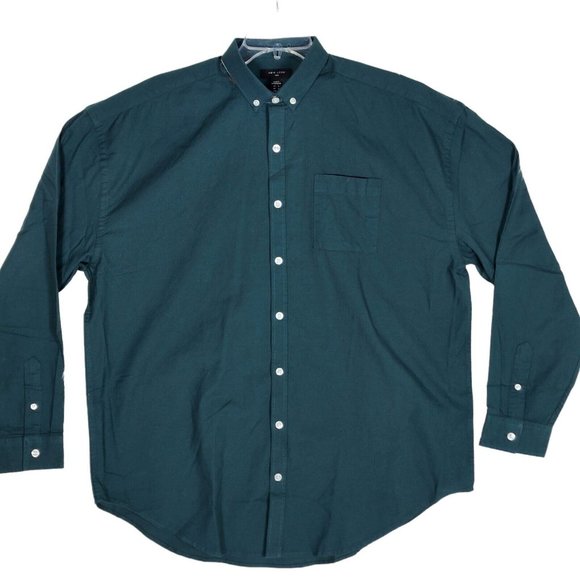 New Look Men's Long Sleeve Button Down Shirt Size S Green - Picture 1 of 9